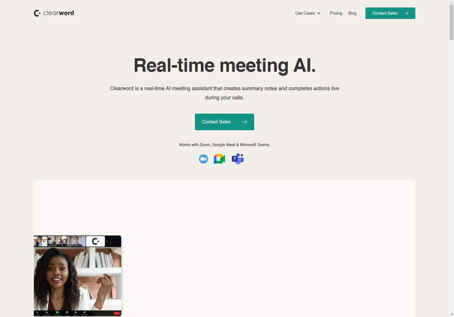 Clearword: The AI Meeting Assistant for Enhanced Productivity