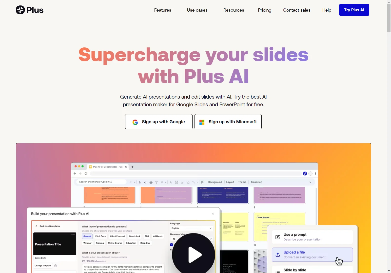 Plus AI: Supercharge Your Presentations