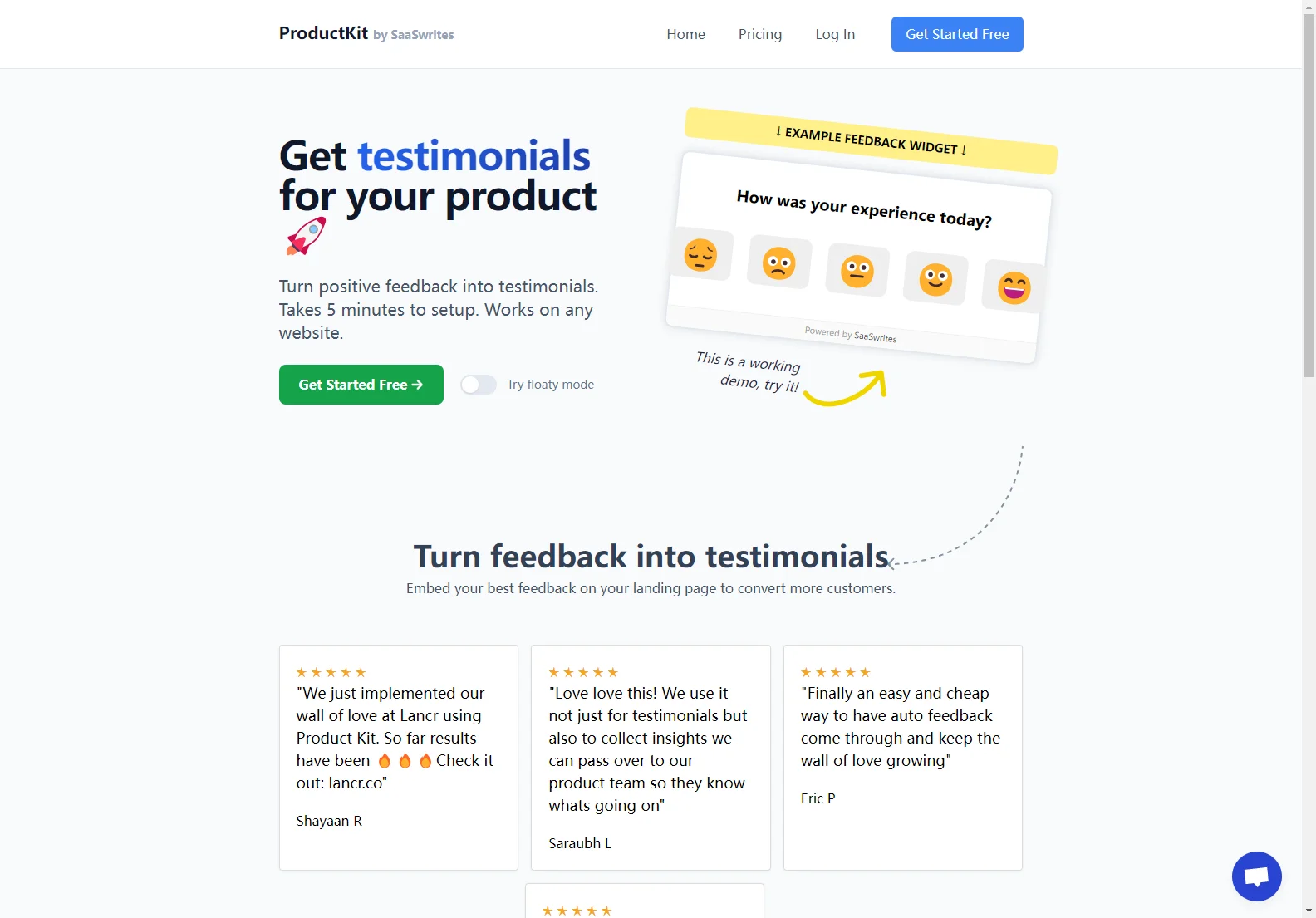 Convert better with testimonials • ProductKit.ai