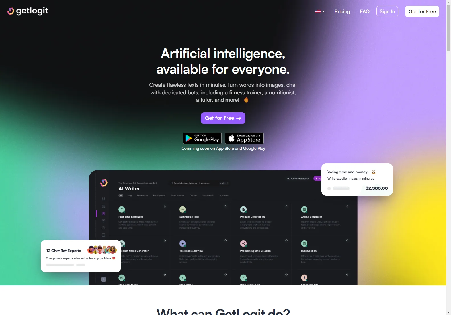 GetLogit - Unleashing the Power of AI for Everyone