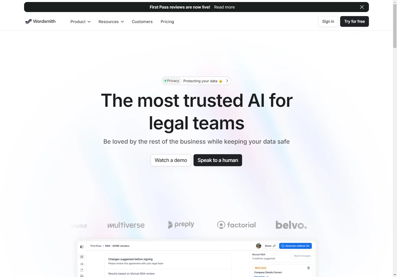 Wordsmith Legal AI: Boosting Legal Team Efficiency