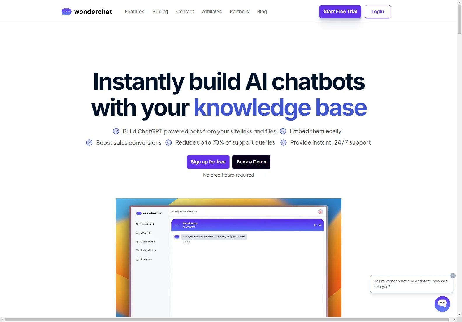 Wonderchat: Custom AI Chatbots for Enhanced Customer Service