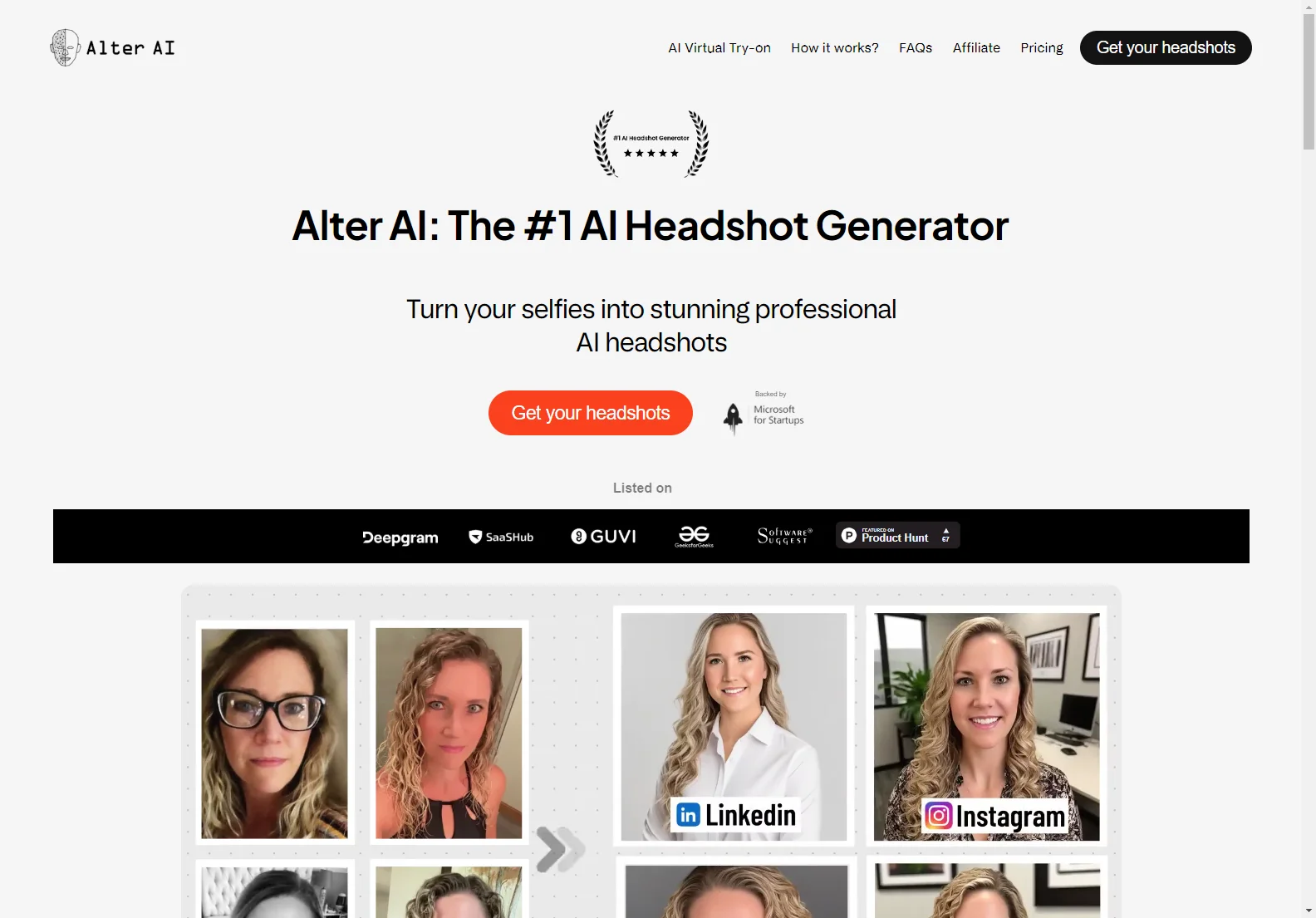 Best AI Headshot Generator for Exceptional User Experiences | Alter AI