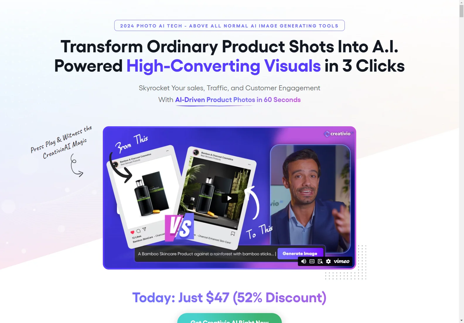 Revolutionize Product Photography with Creativio AI in 60 Seconds