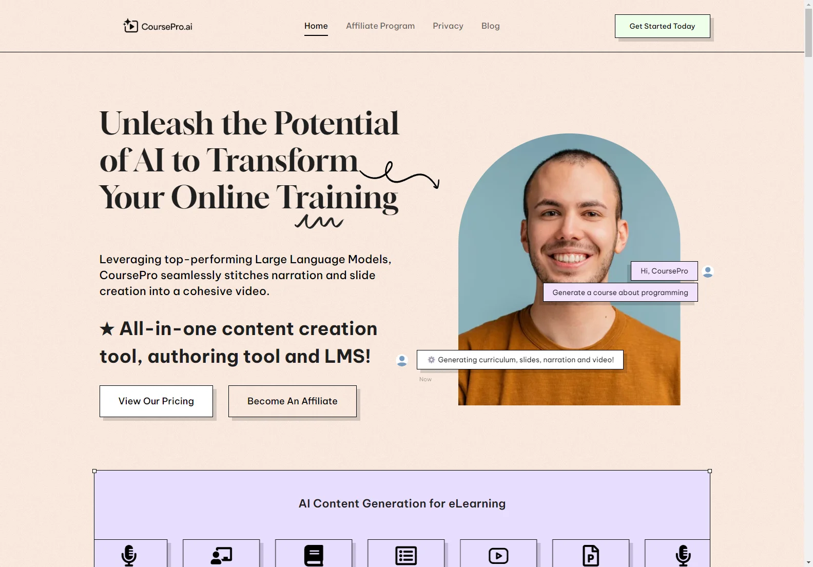 CoursePro.Ai: Transform Online Training with AI