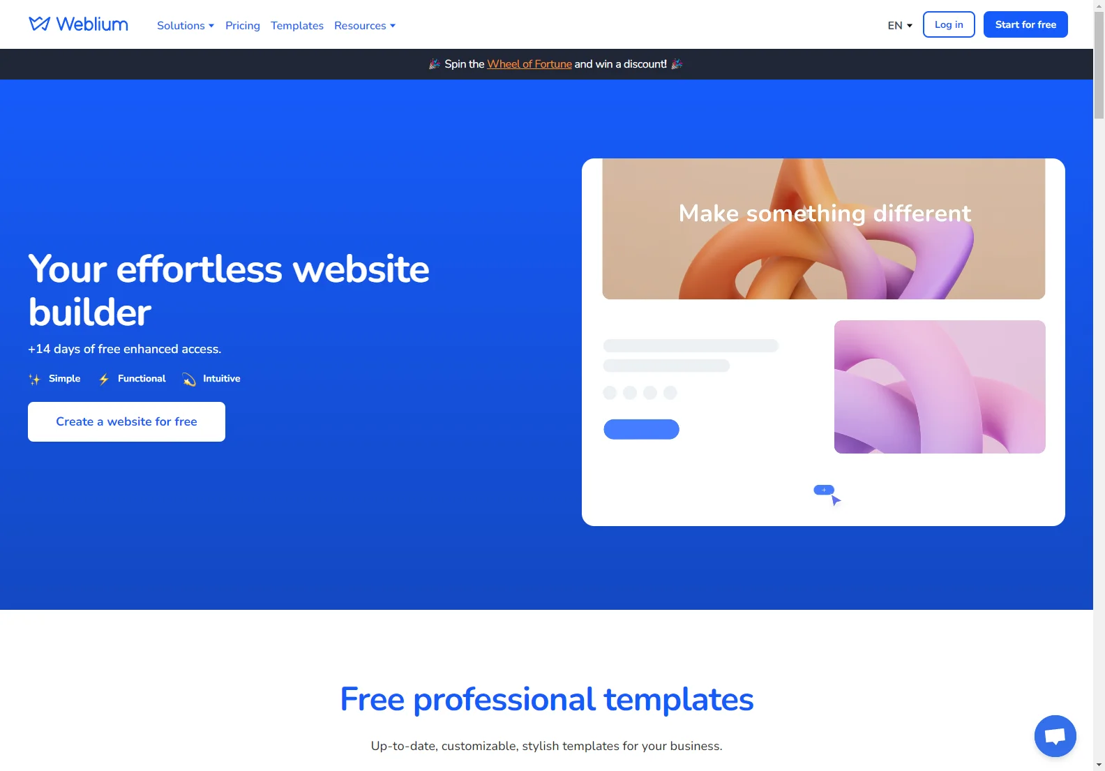 Weblium: Build Your Dream Website for Free with AI Integration