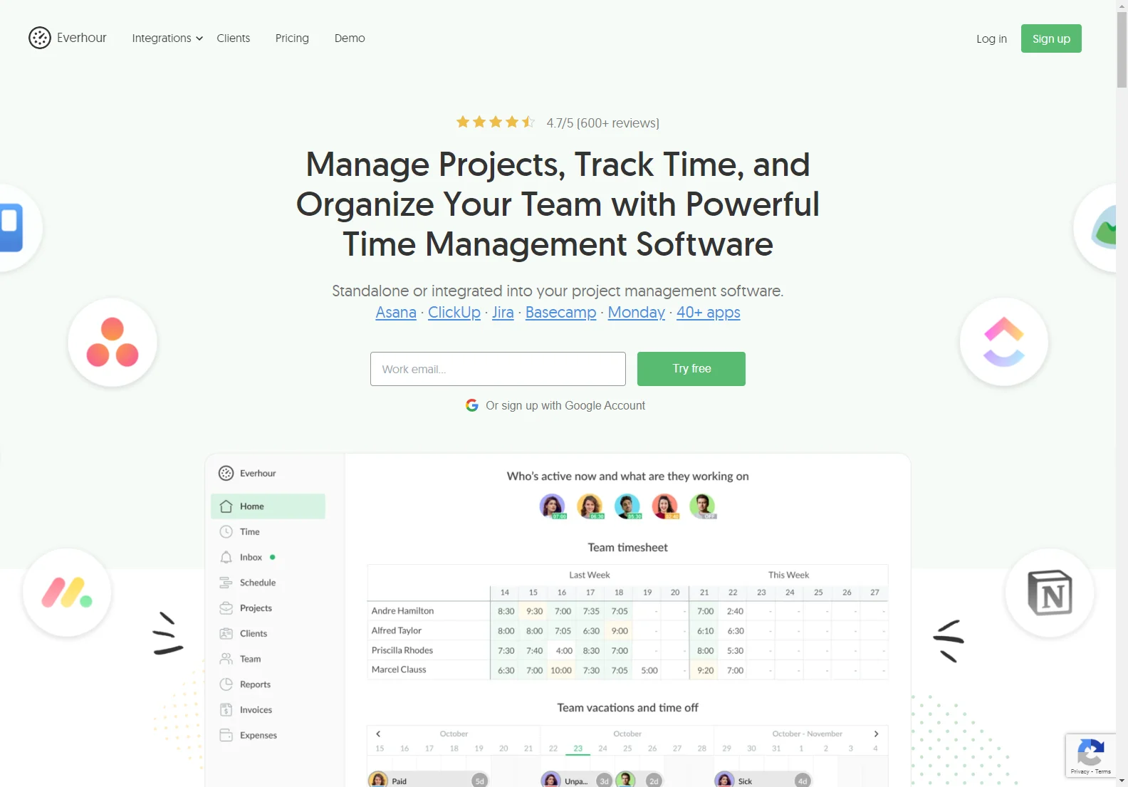 Everhour: Streamline Project Management & Time Tracking