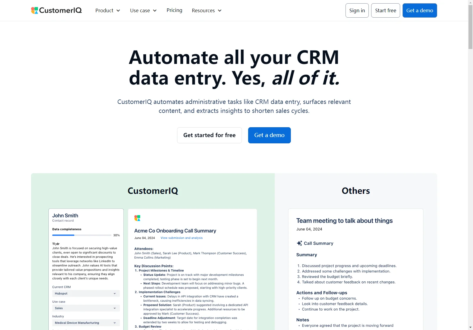 CustomerIQ: AI-Powered CRM for Revenue and Retention