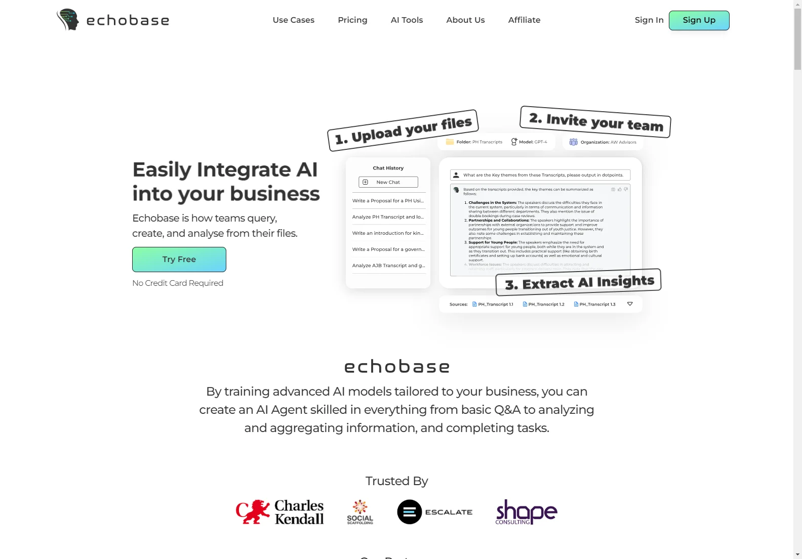 Echobase: Streamlining Business with Advanced AI