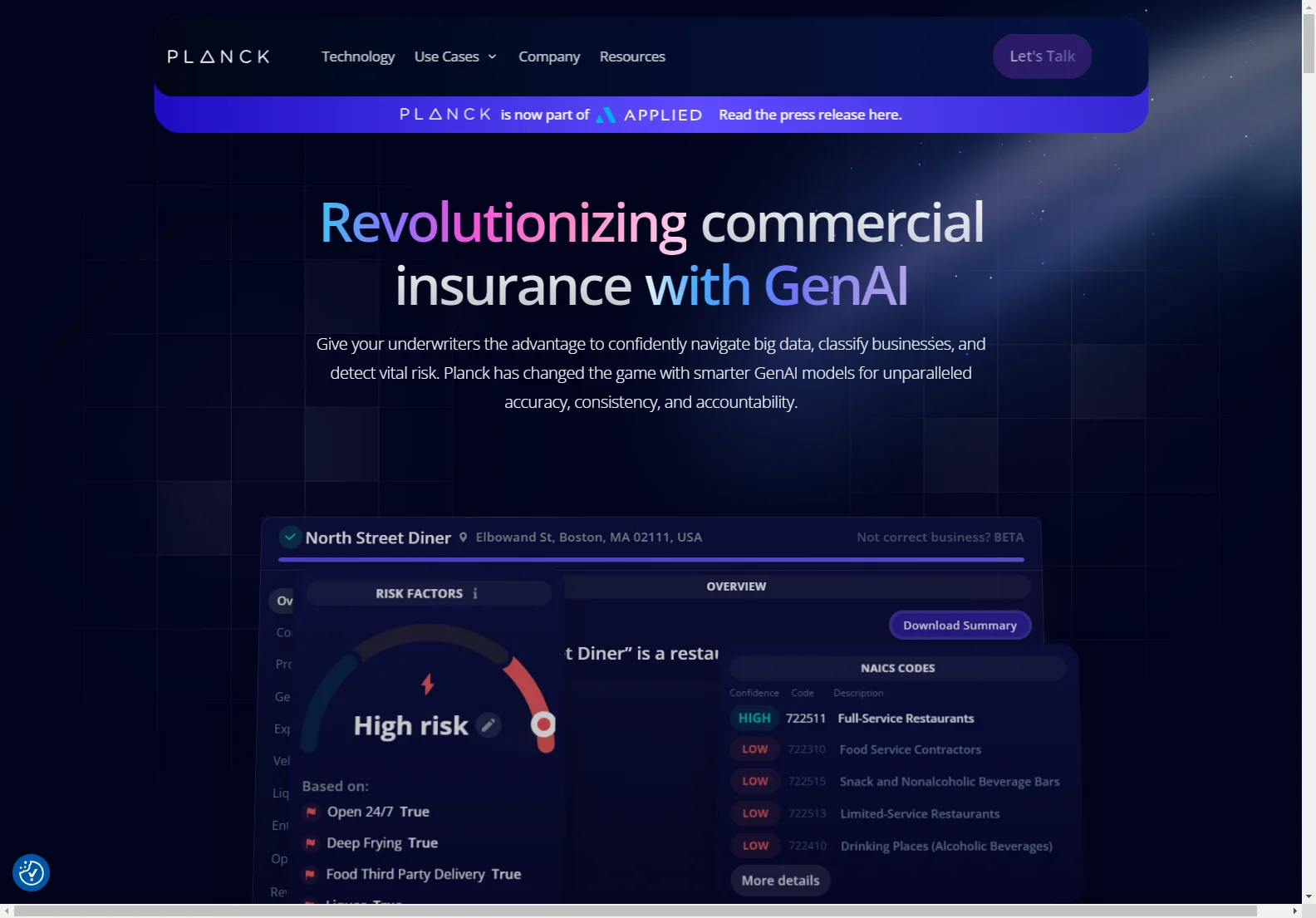 Planck: Revolutionizing Insurance Underwriting with GenAI