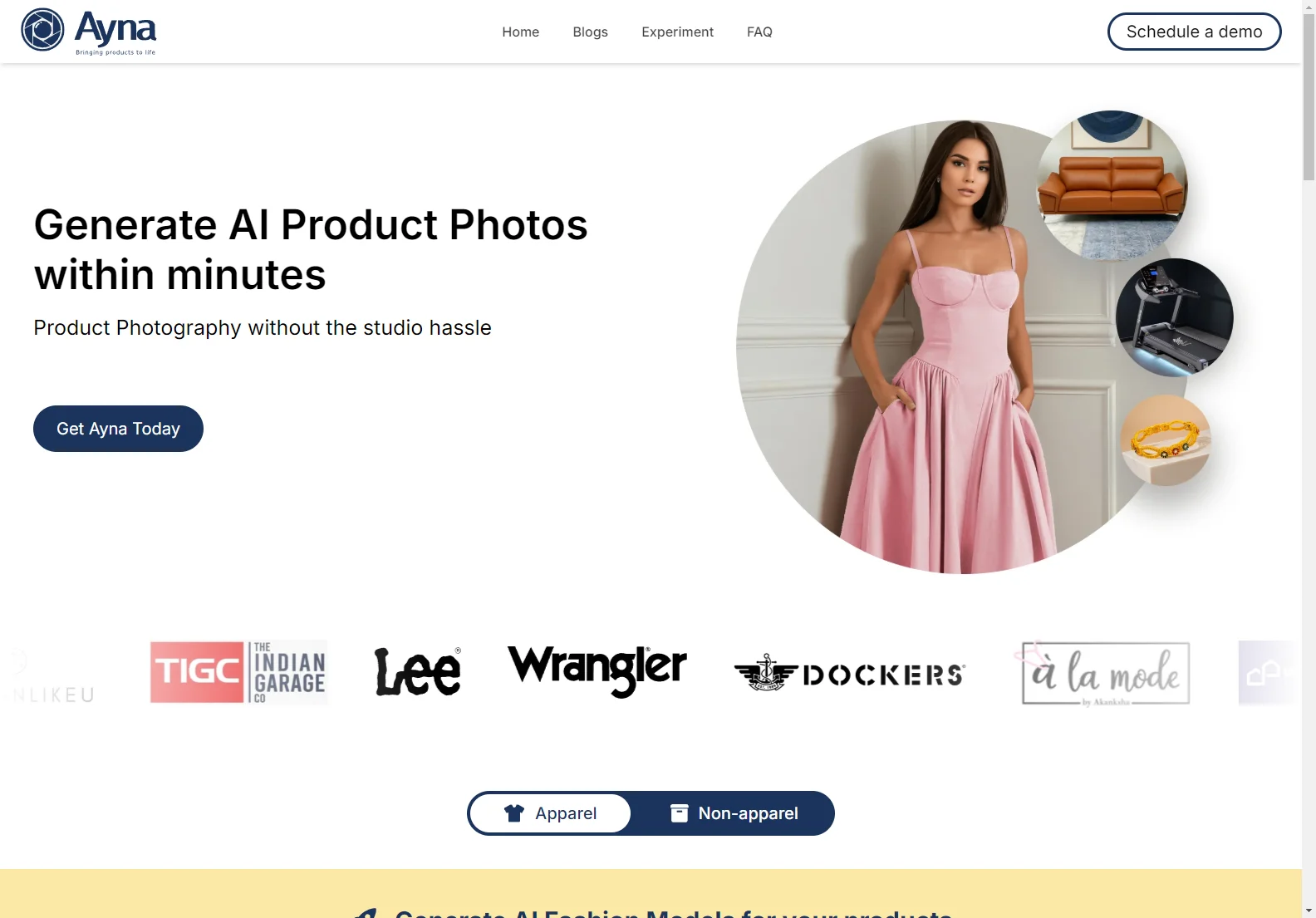 Ayna AI: Transform Your Product Imagery with AI Photoshoots