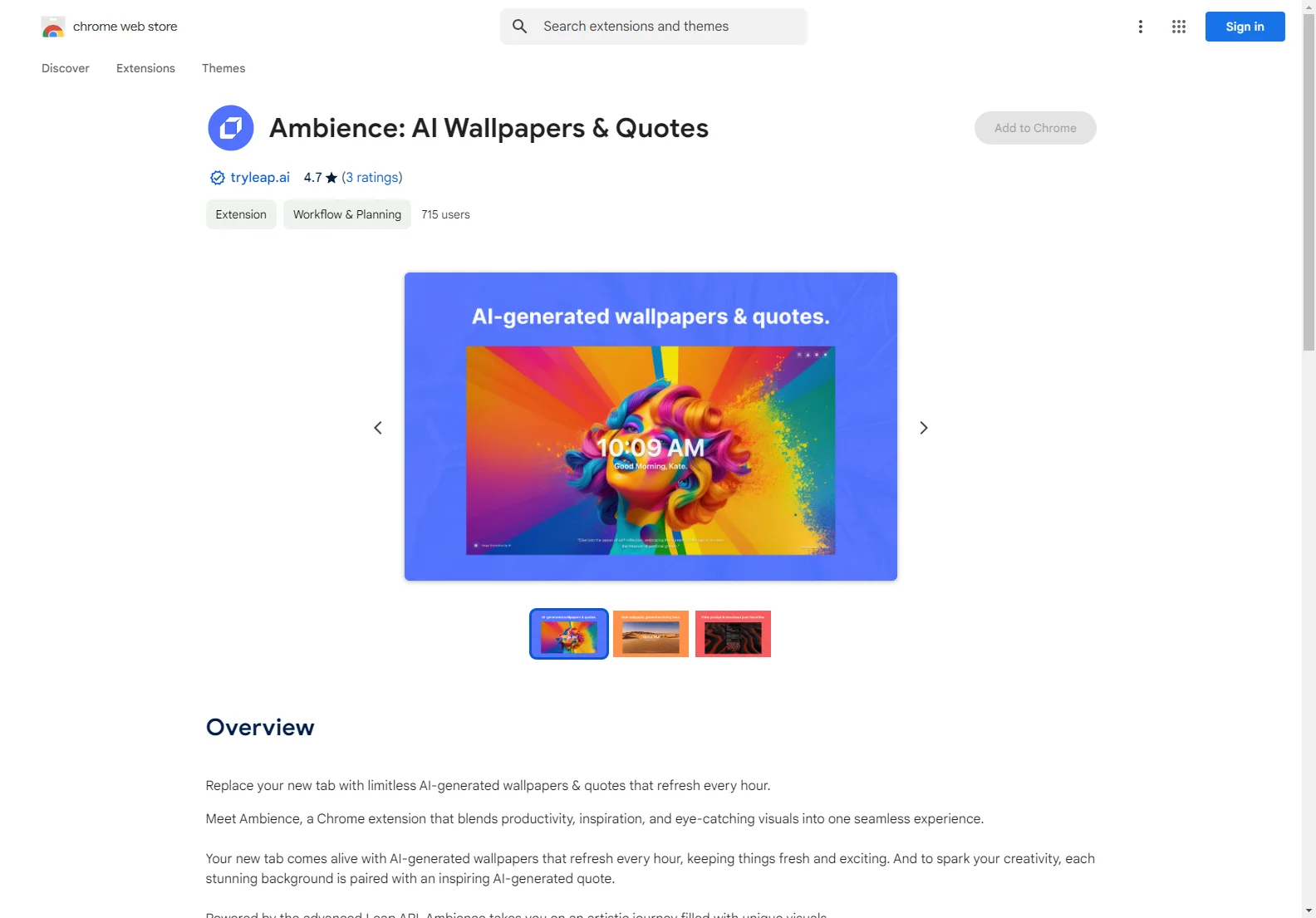 Ambience: AI Wallpapers & Quotes - Elevate Your Browsing with AI Art and Inspiration