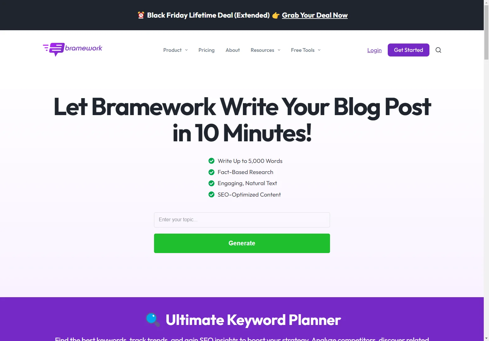 Bramework: The AI Writer for Faster and Engaging Blog Creation