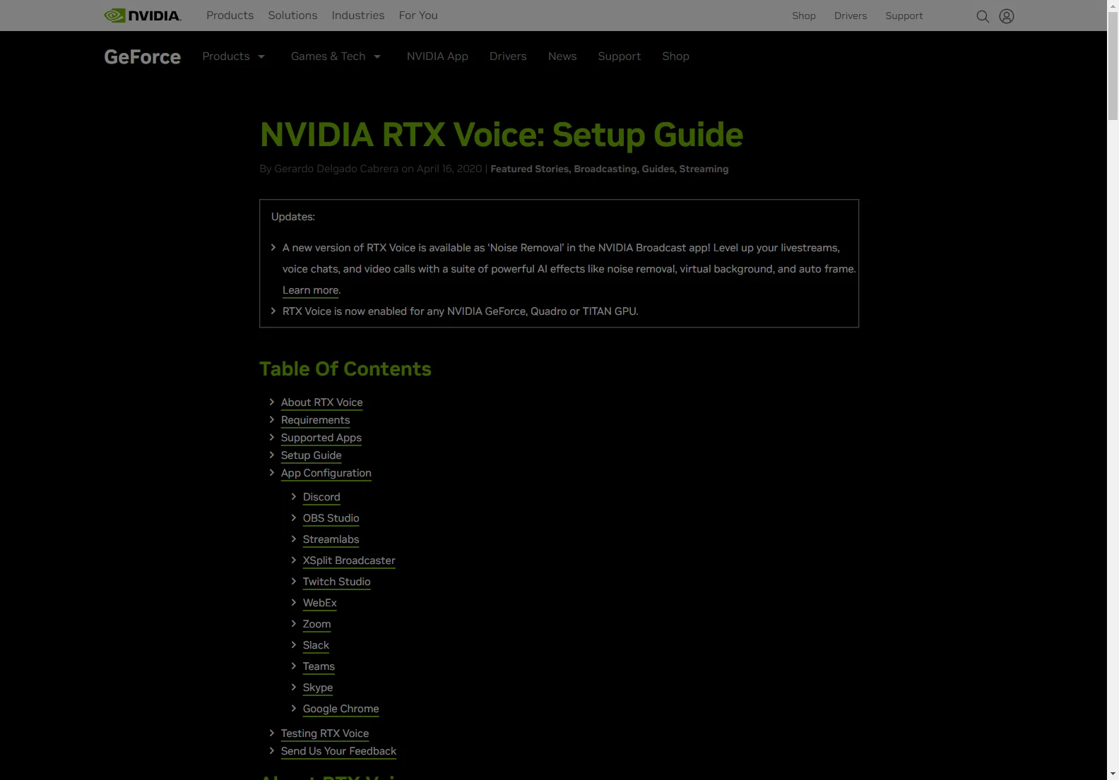 NVIDIA RTX Voice: Revolutionizing Audio Enhancement