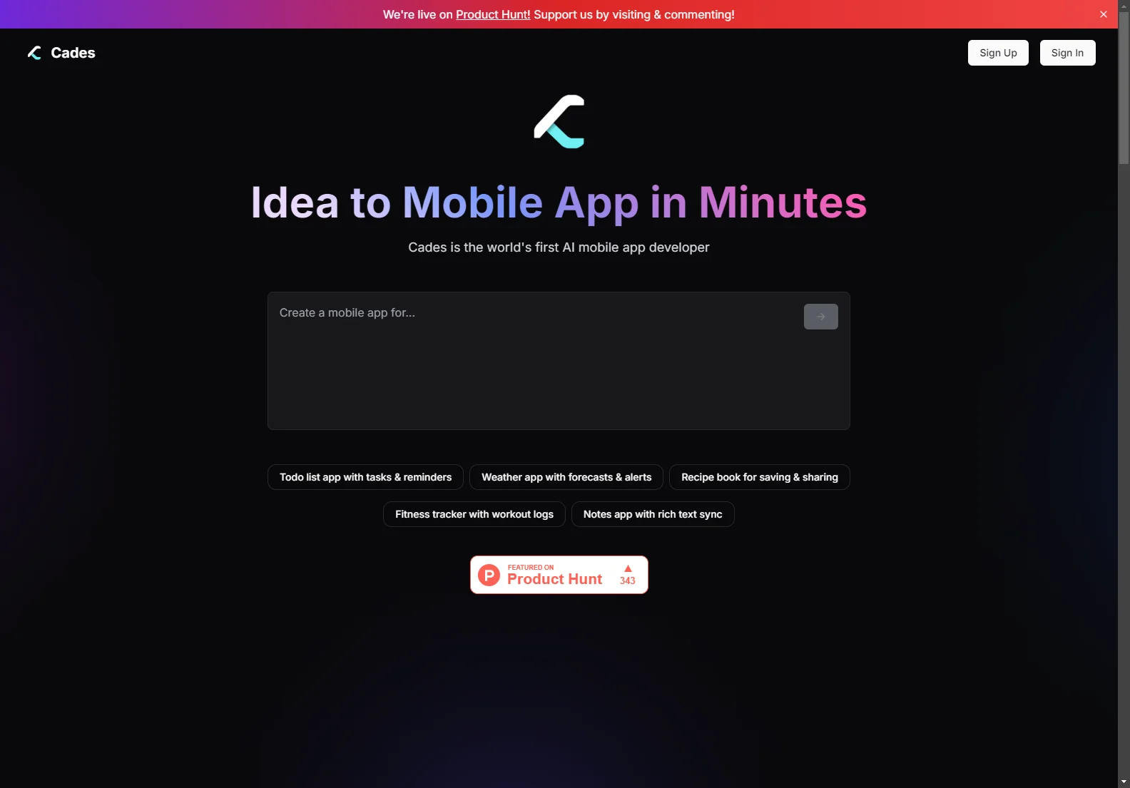 Cades: Transform Your Mobile App Ideas into Reality with AI in Minutes