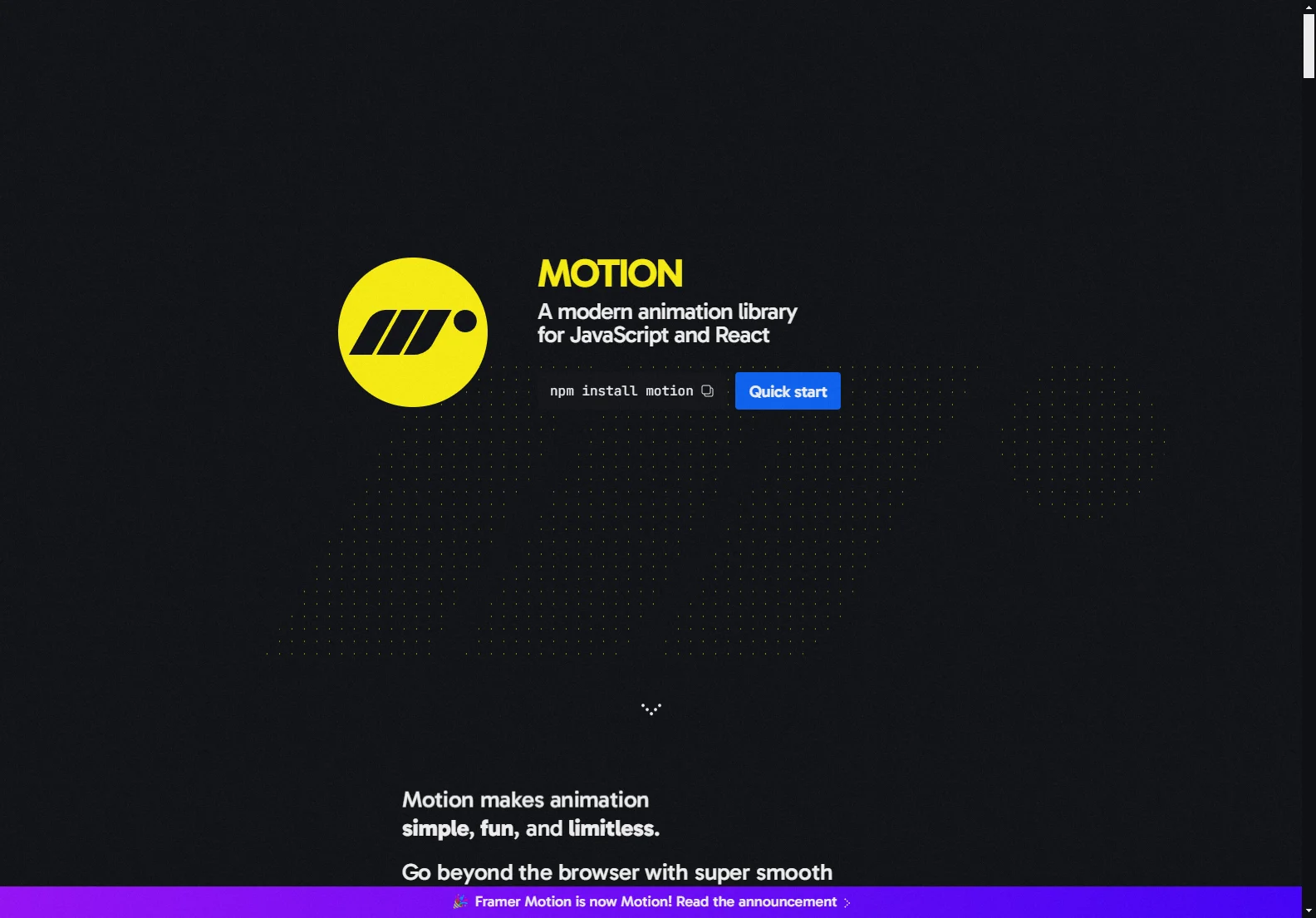 Motion: Simplifying Animation for JavaScript and React