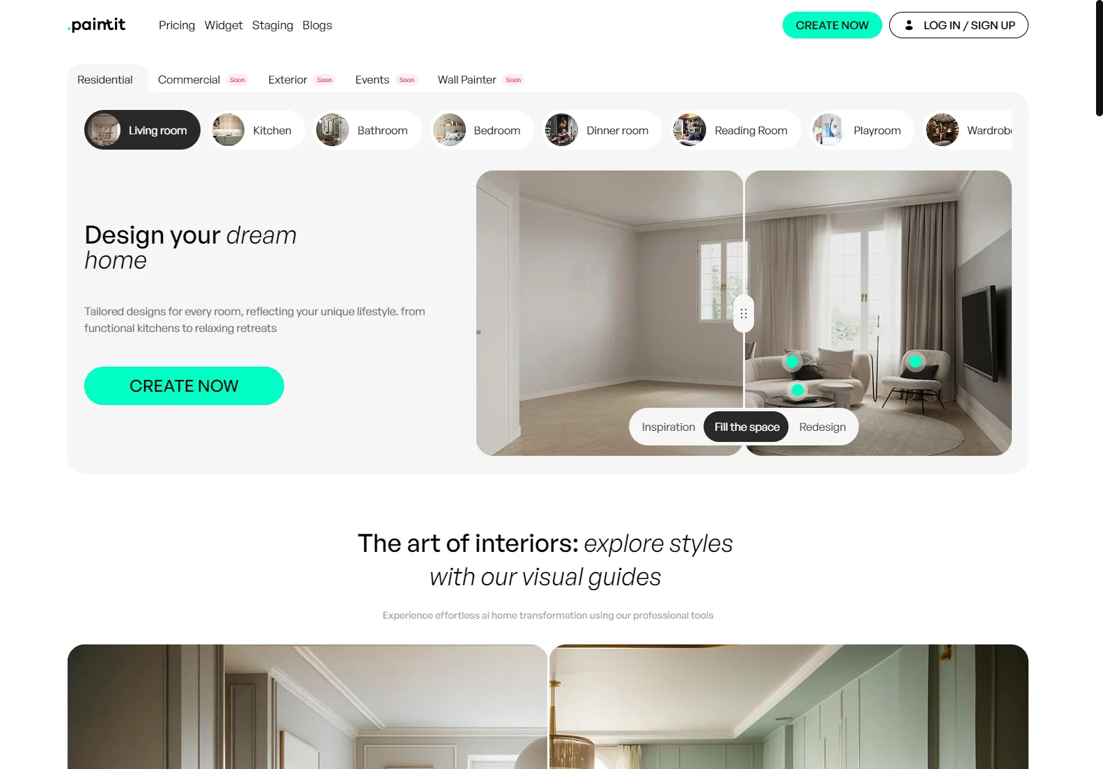 AI Interior Design with Paintit.ai: Visualize and Customize Your Dream Spaces