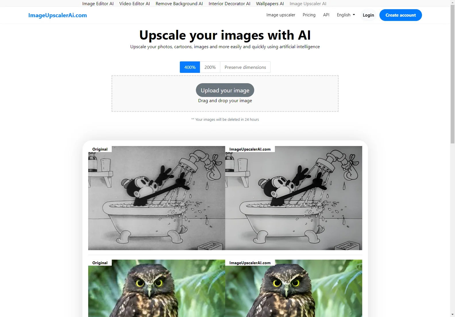 Enhance Images with AI: ImageUpscalerAI.com