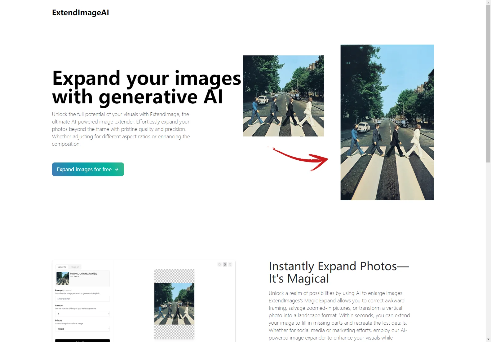 ExtendImageAI: Effortlessly Expand Your Images with AI for Stunning Visuals