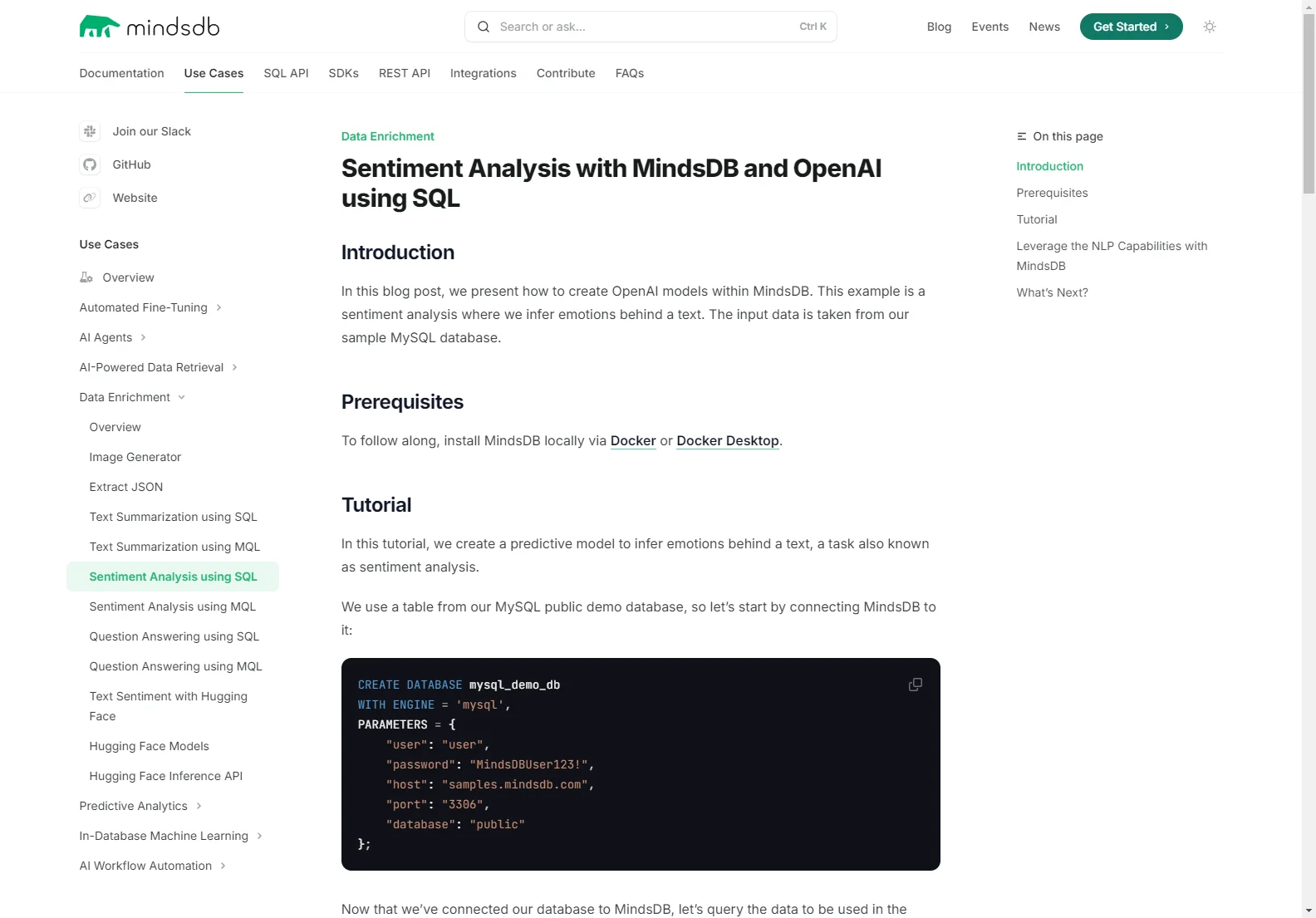 Unleash Sentiment Analysis with MindsDB and OpenAI using SQL