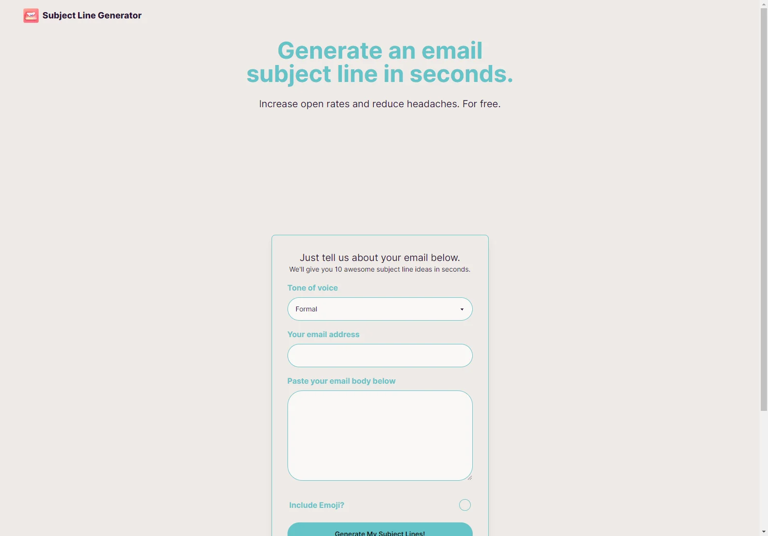 Boost Email Open Rates with Subject Line Generator