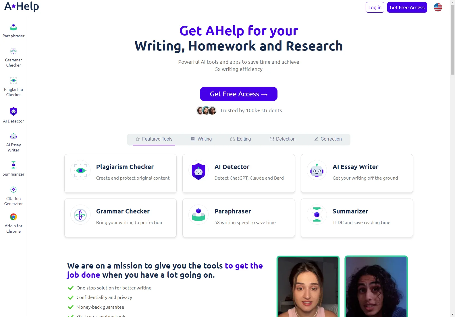 AHelp: Unleashing the Power of AI for Enhanced Writing