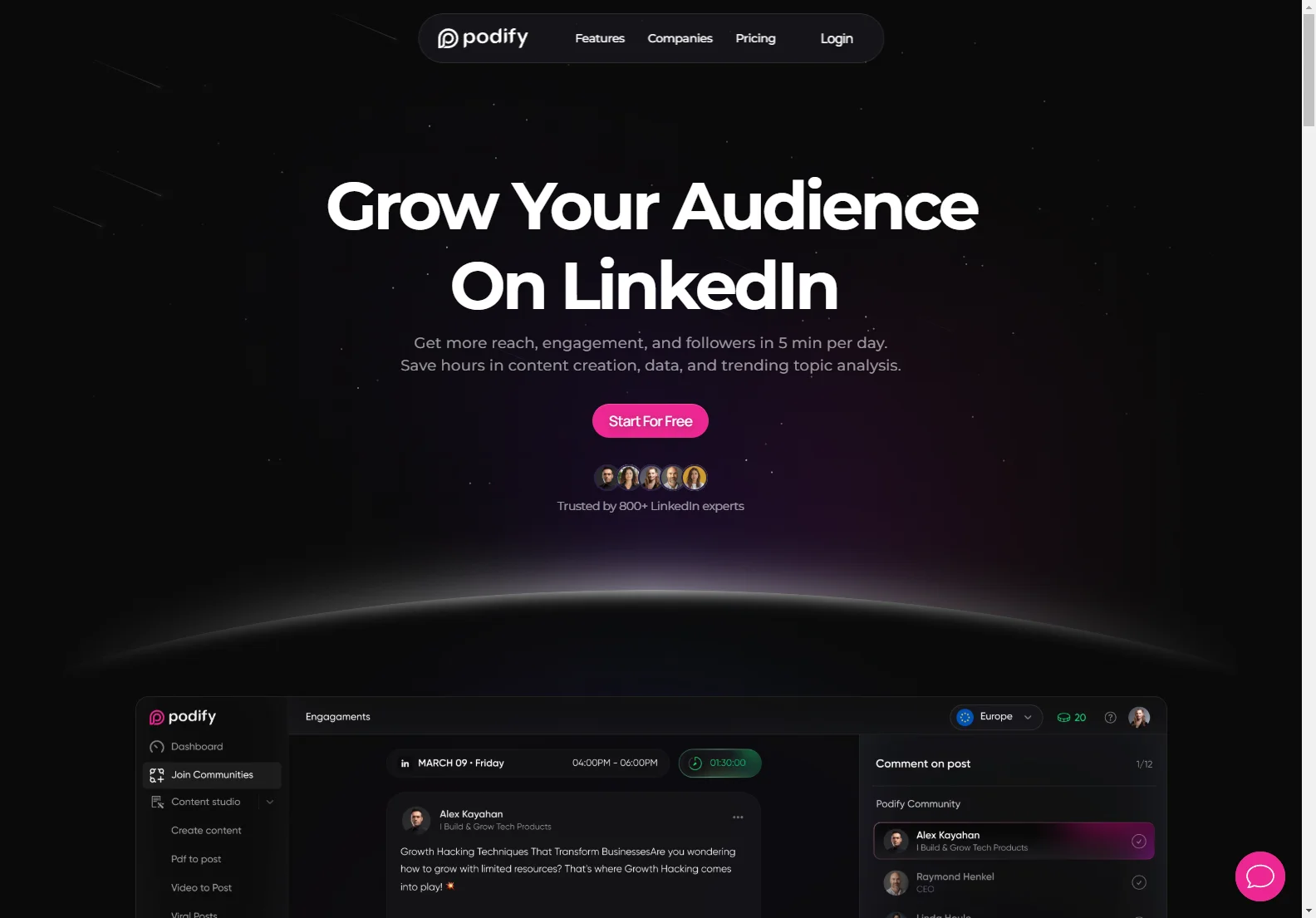 Podify: Unleash Your LinkedIn Growth Potential