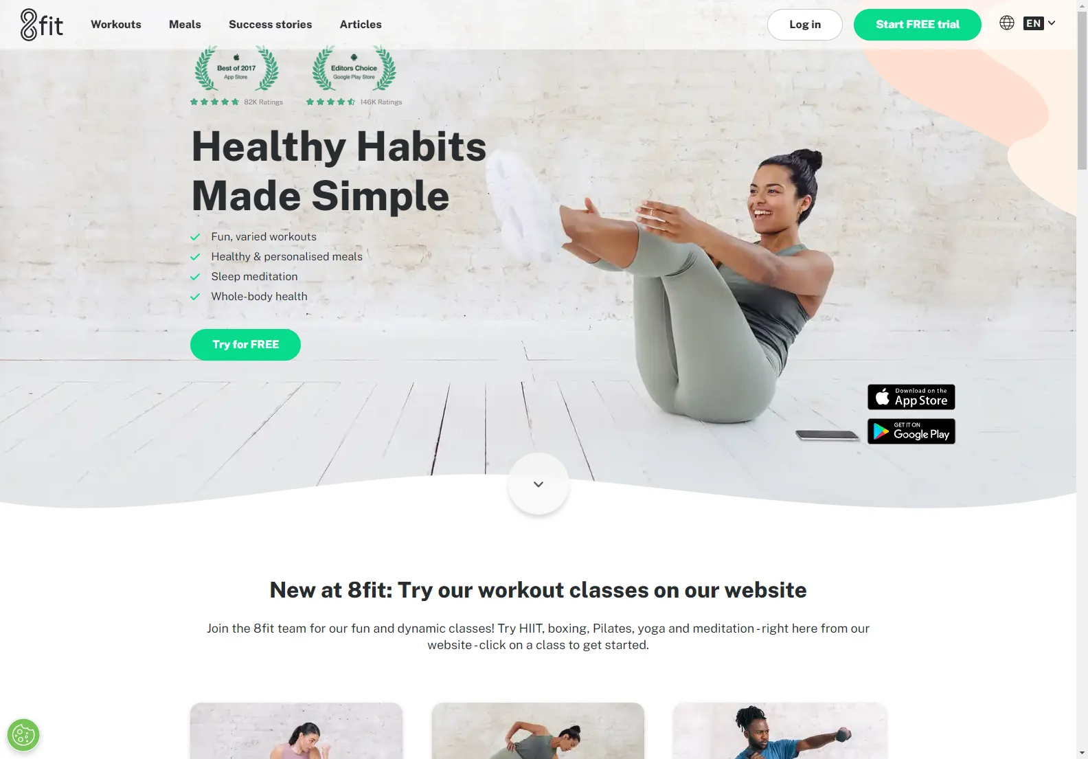 8fit: Custom Home Workouts, Healthy Meals & Nutrition Plans for Optimal Health