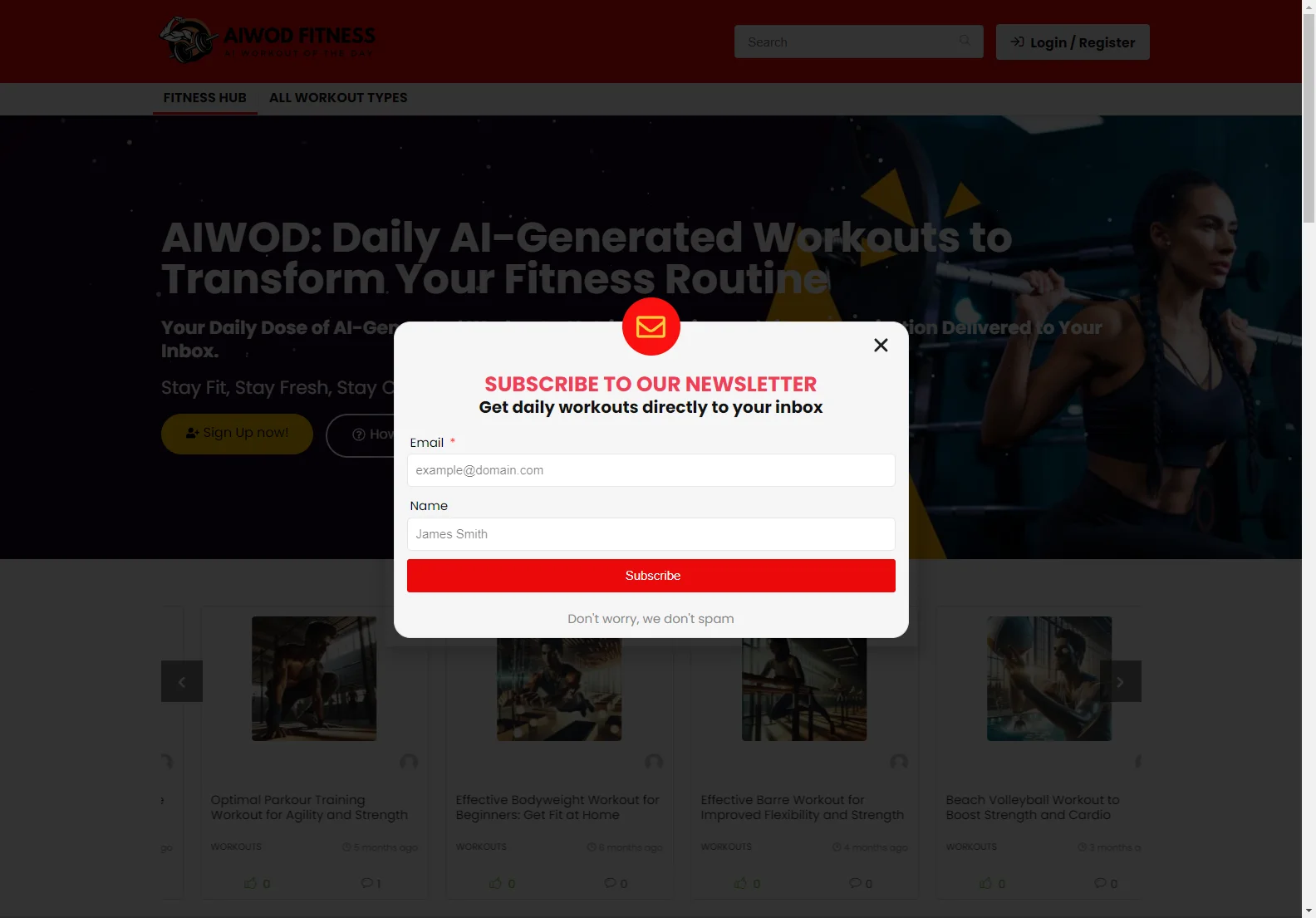 AIWOD Fitness - Transform Your Fitness with AI Workouts