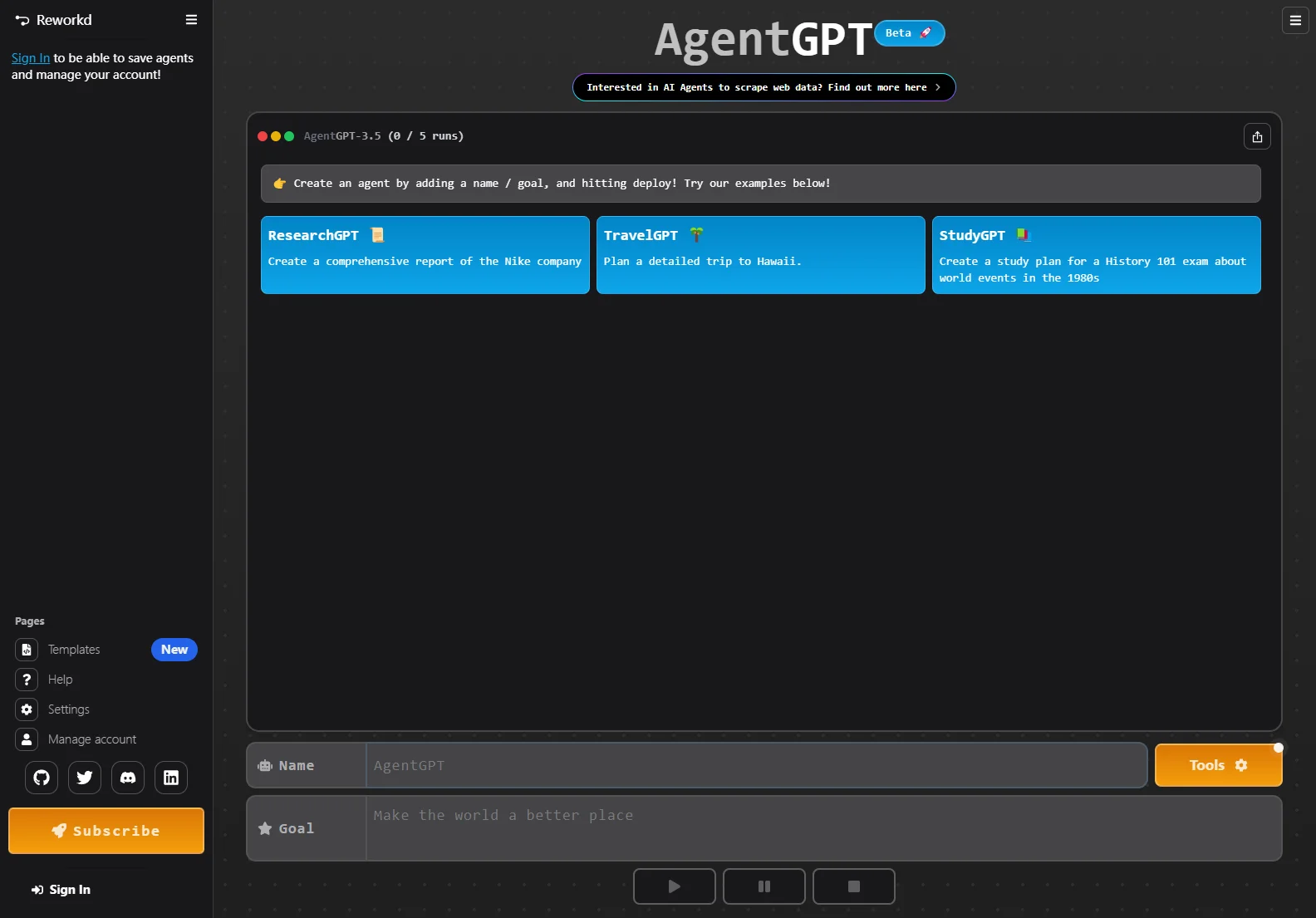 AgentGPT: Empowering Users with Advanced Agent Management