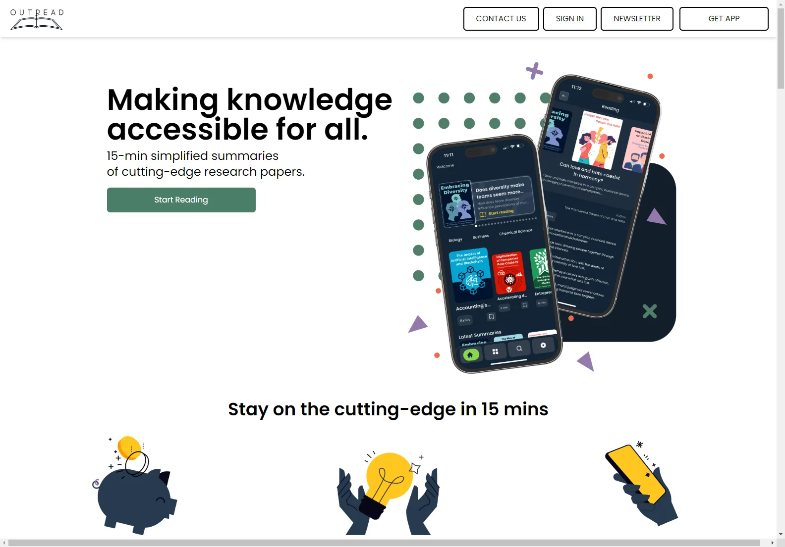 Outread: Unlock Knowledge with 15-Minute Summaries