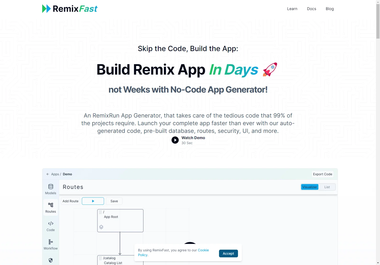 RemixFast: Build Apps in Days with AI-Powered Codebase Generator