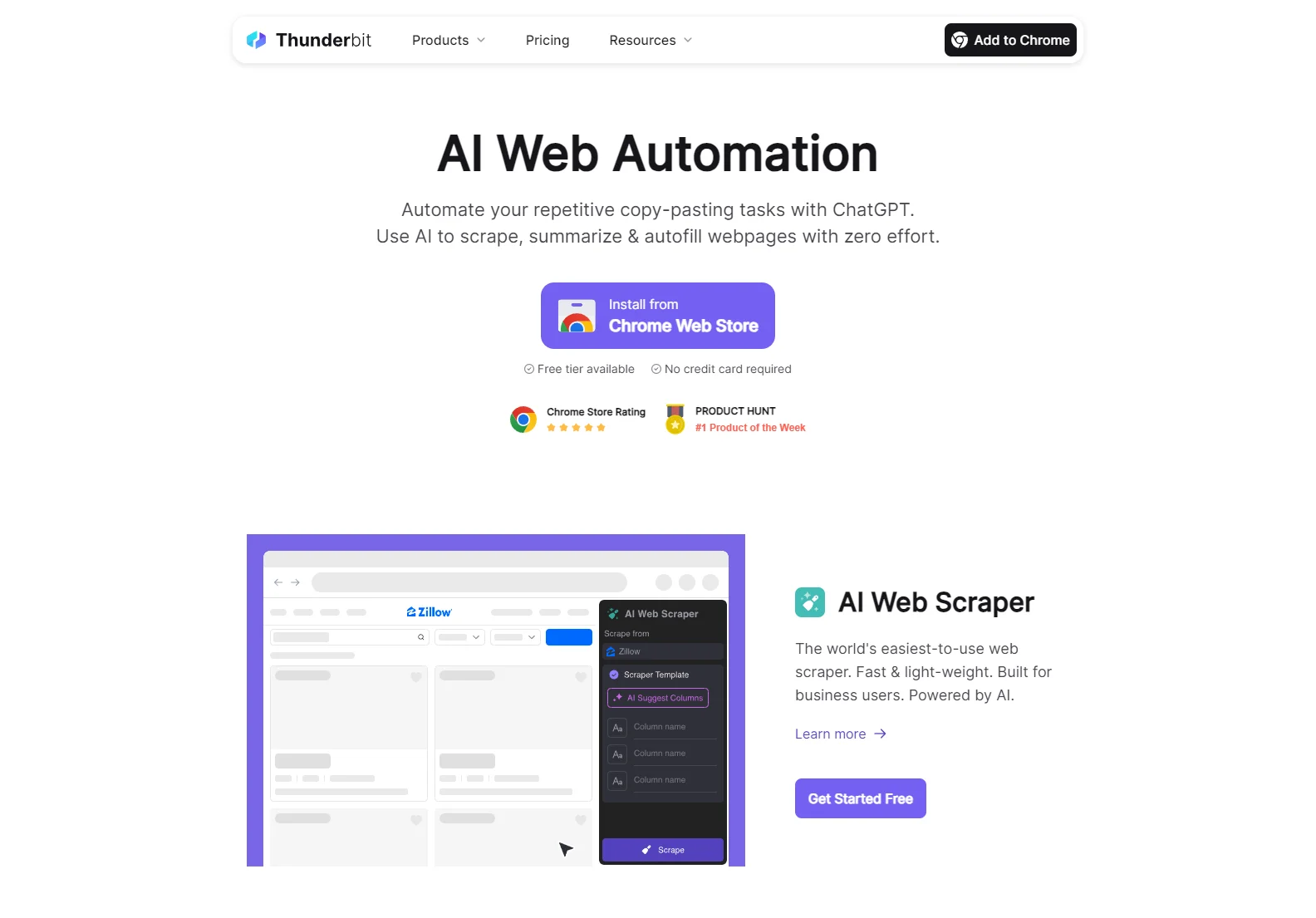 Thunderbit | AI Web Automation: Simplify Your Web Tasks with AI