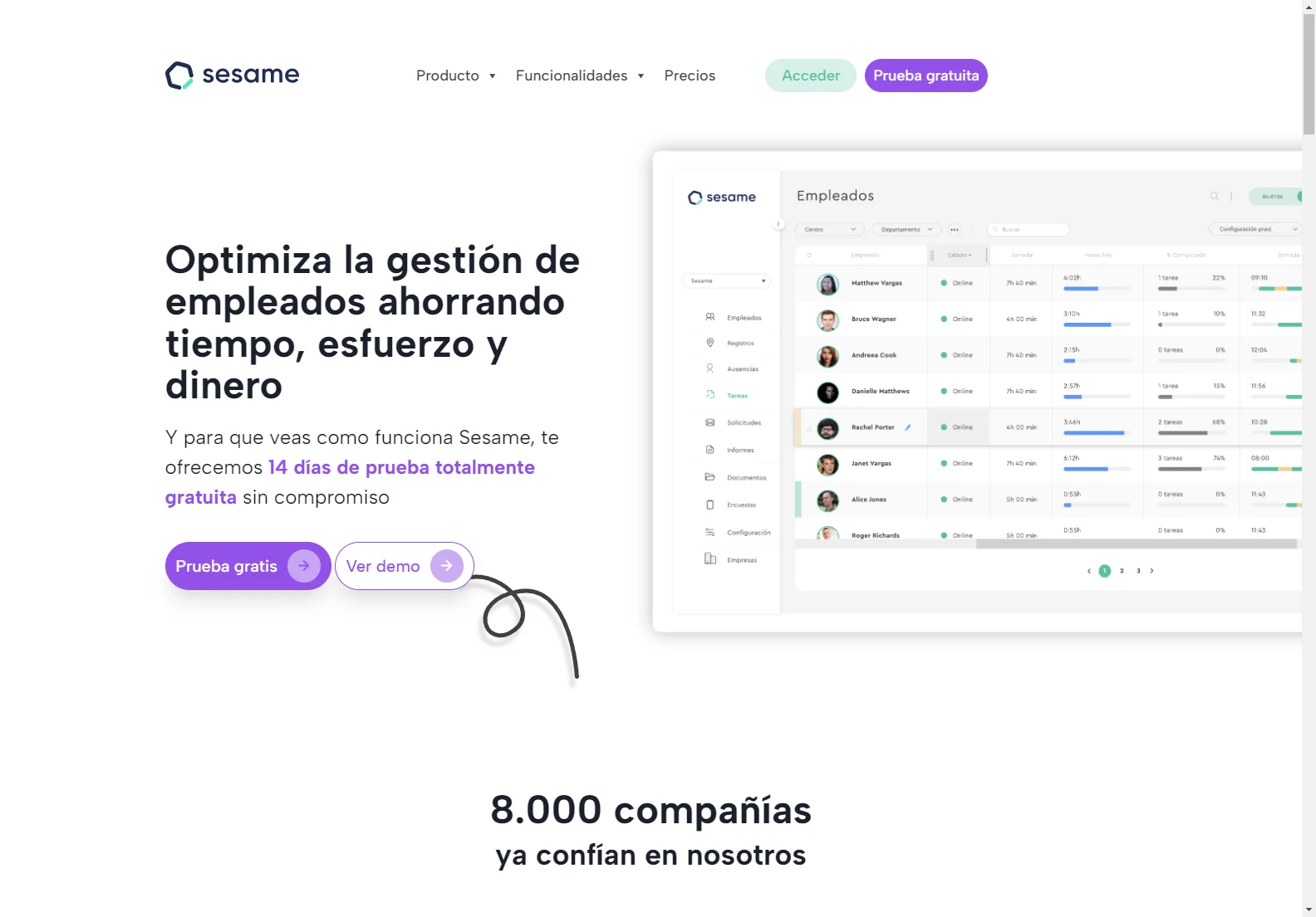 Sesame: AI-Powered Employee Management for Time and Cost Savings