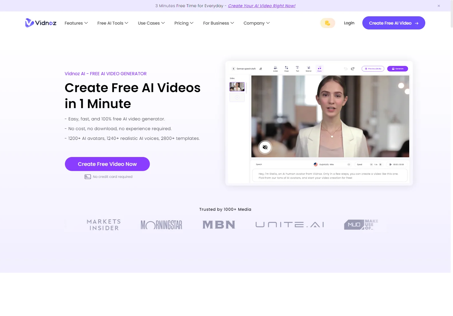 Vidnoz AI: The Free AI Video Generator for Quick and Engaging Videos