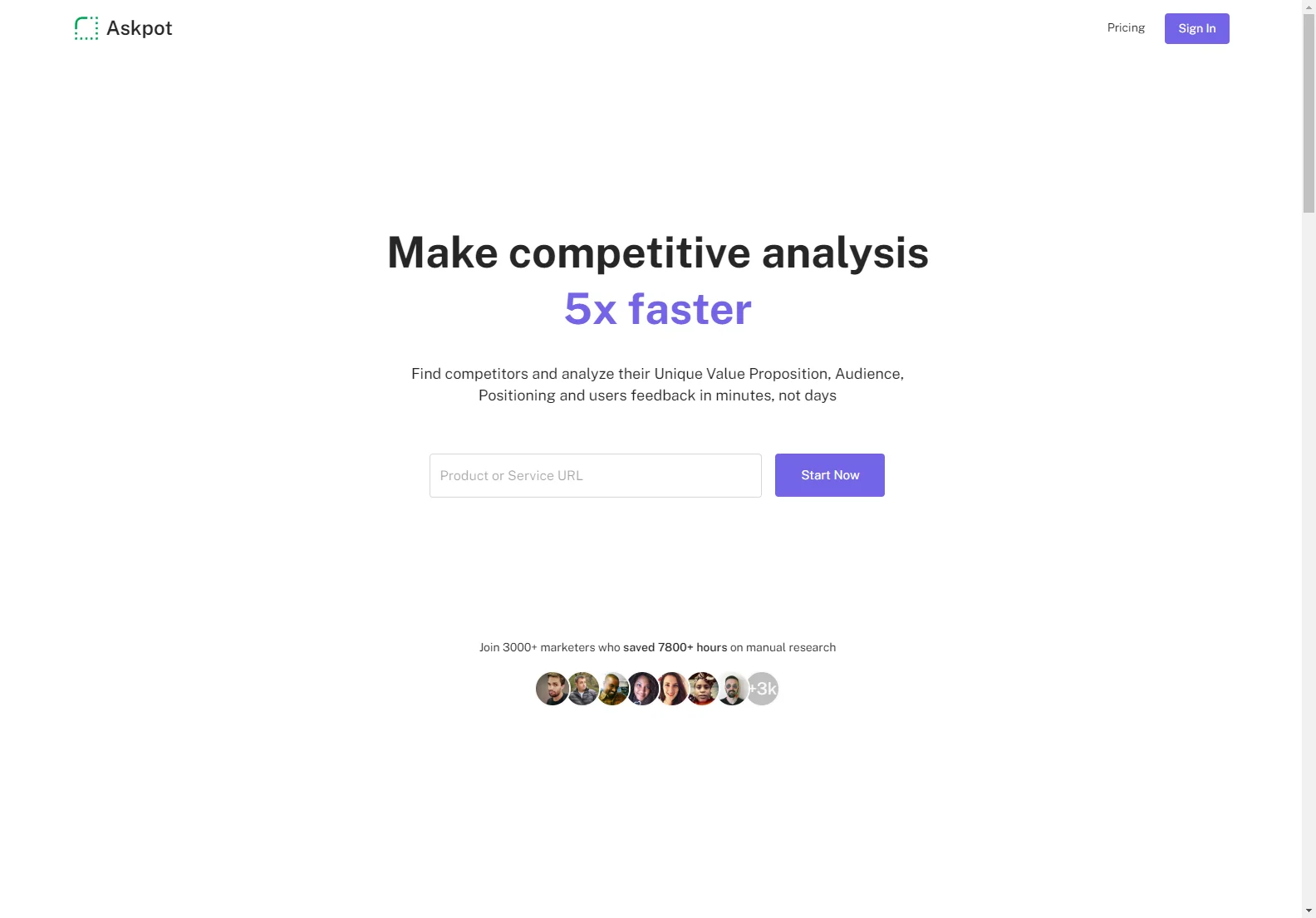 Askpot: Accelerate Competitive Analysis