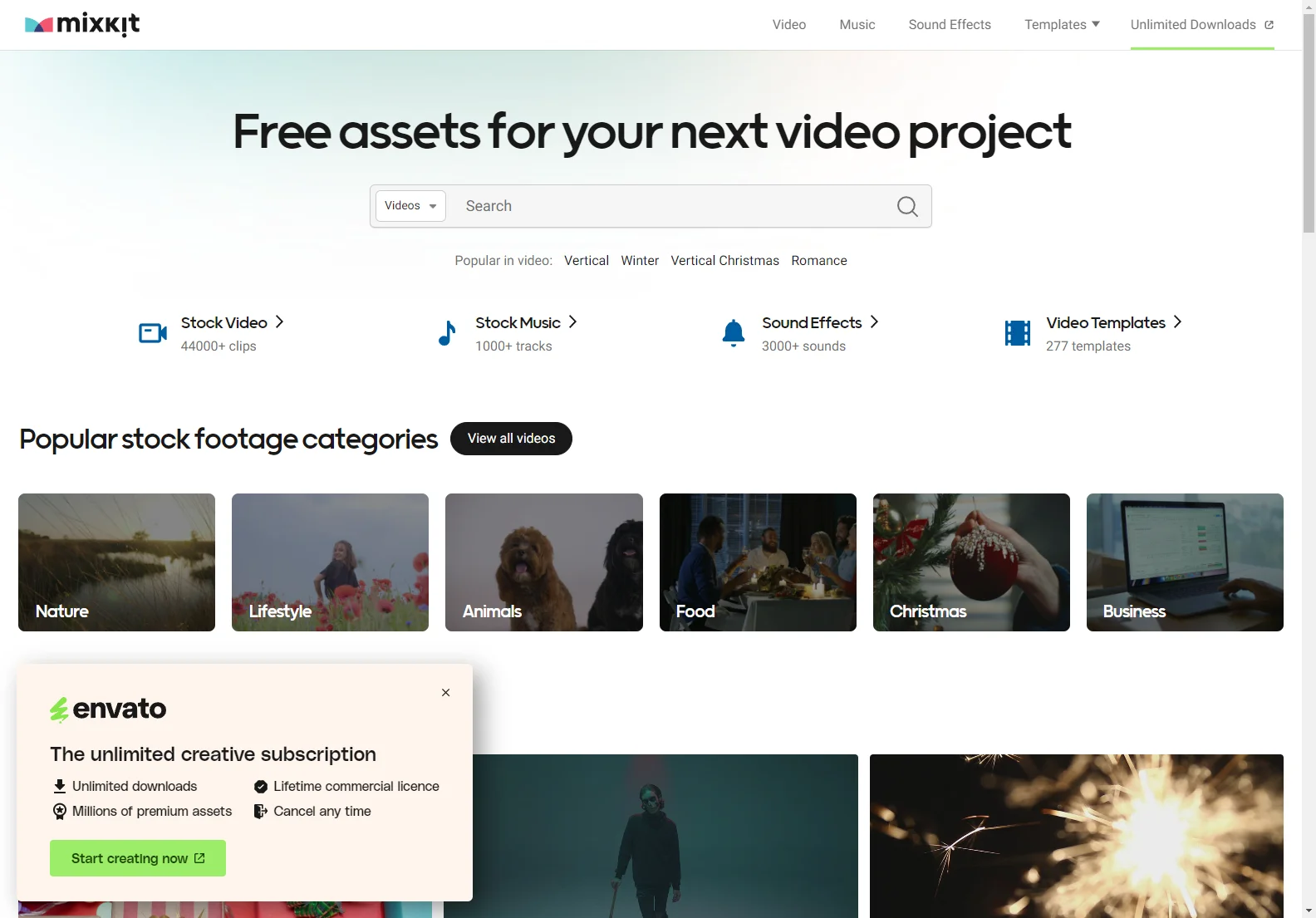 Mixkit - Unleashing Creativity with Free Video Assets