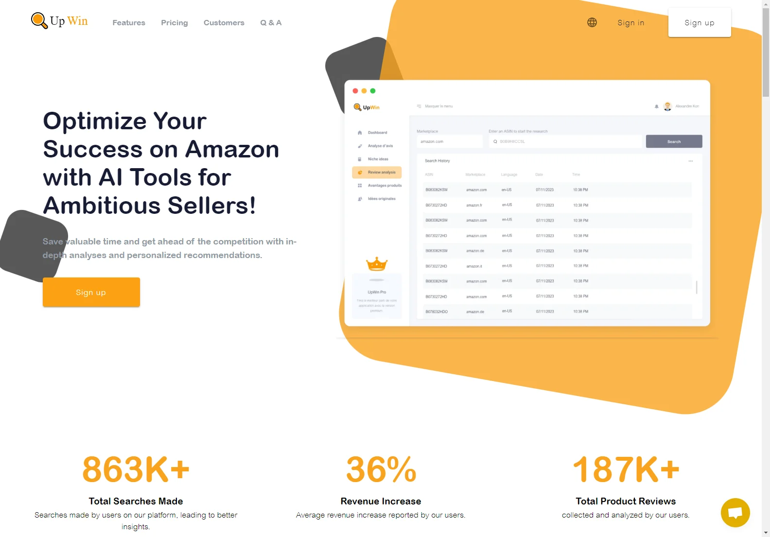 UpWin: Optimize Amazon Success with AI