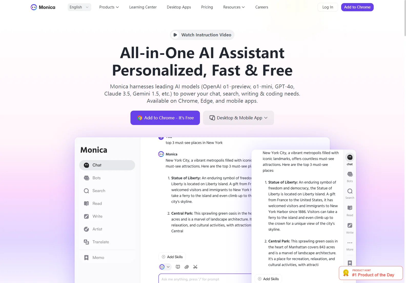 Monica - The All-in-One AI Assistant for Chat, Writing & Coding