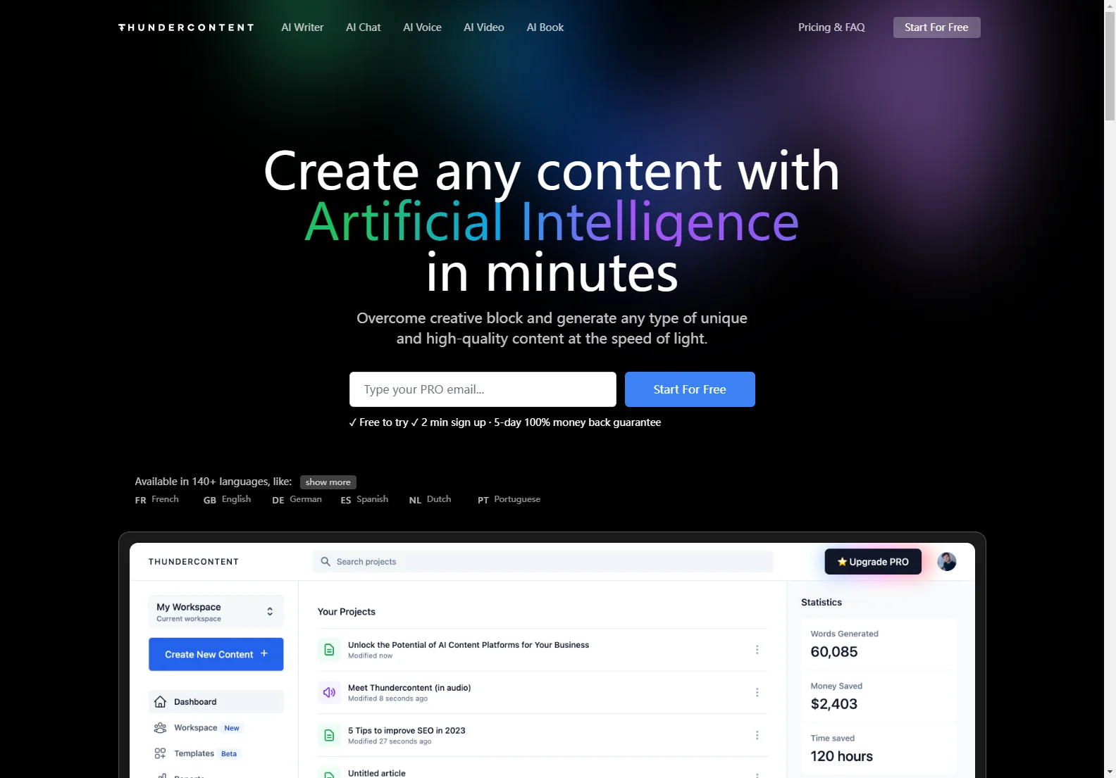 Thundercontent: The Ultimate AI Content Generation Platform