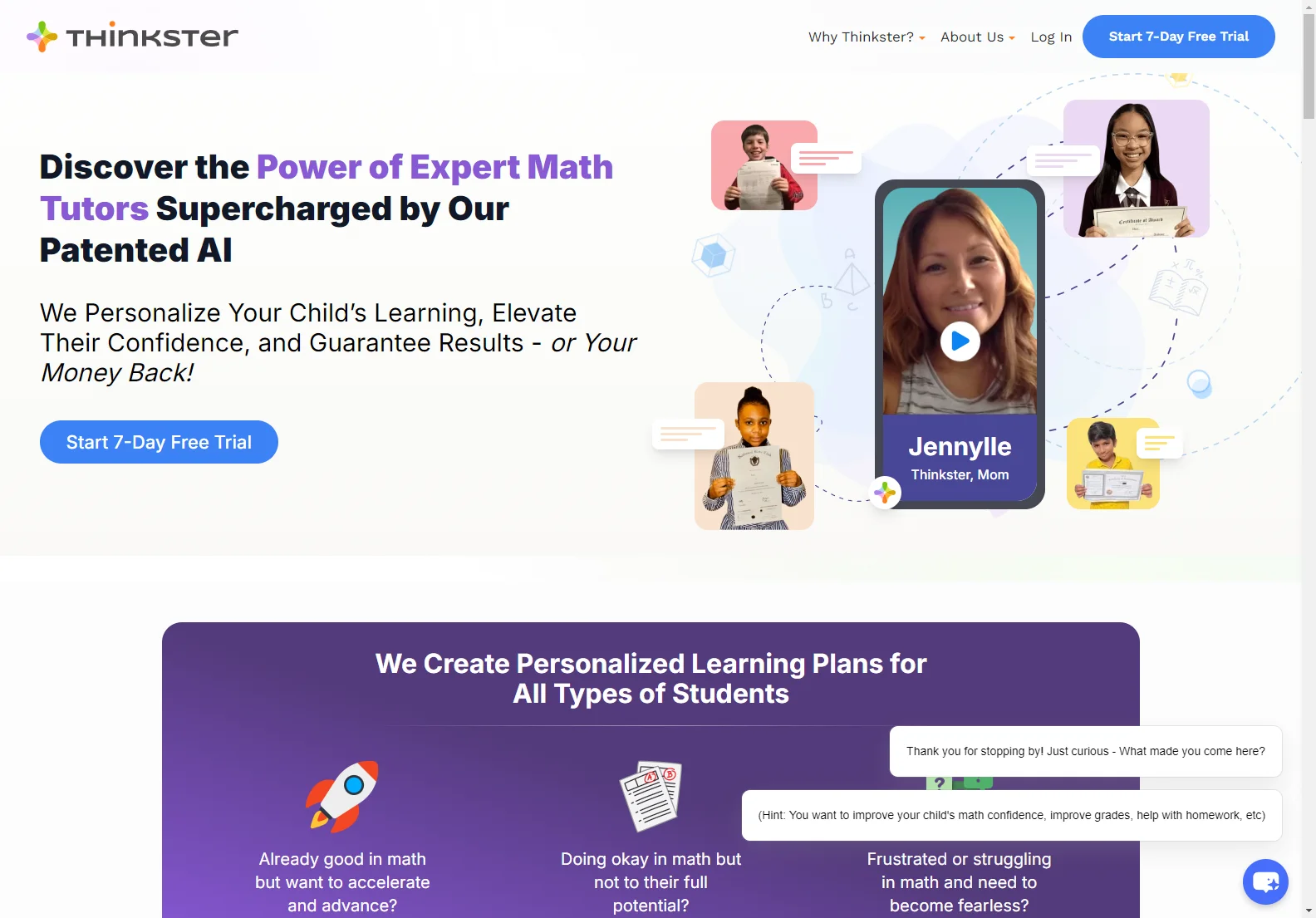 Thinkster Math: Online Tutoring with Guaranteed Success