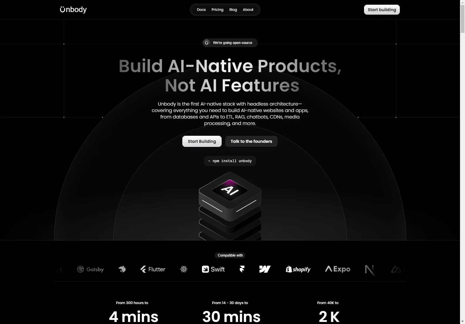 Unbody: The Ultimate AI-Native Development Stack