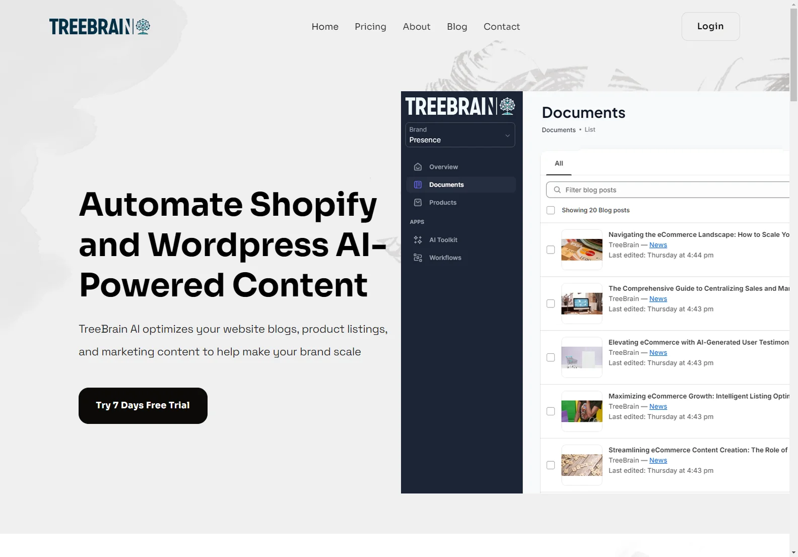 Boost Your E-commerce with TreeBrainAI: Optimize Shopify & WordPress