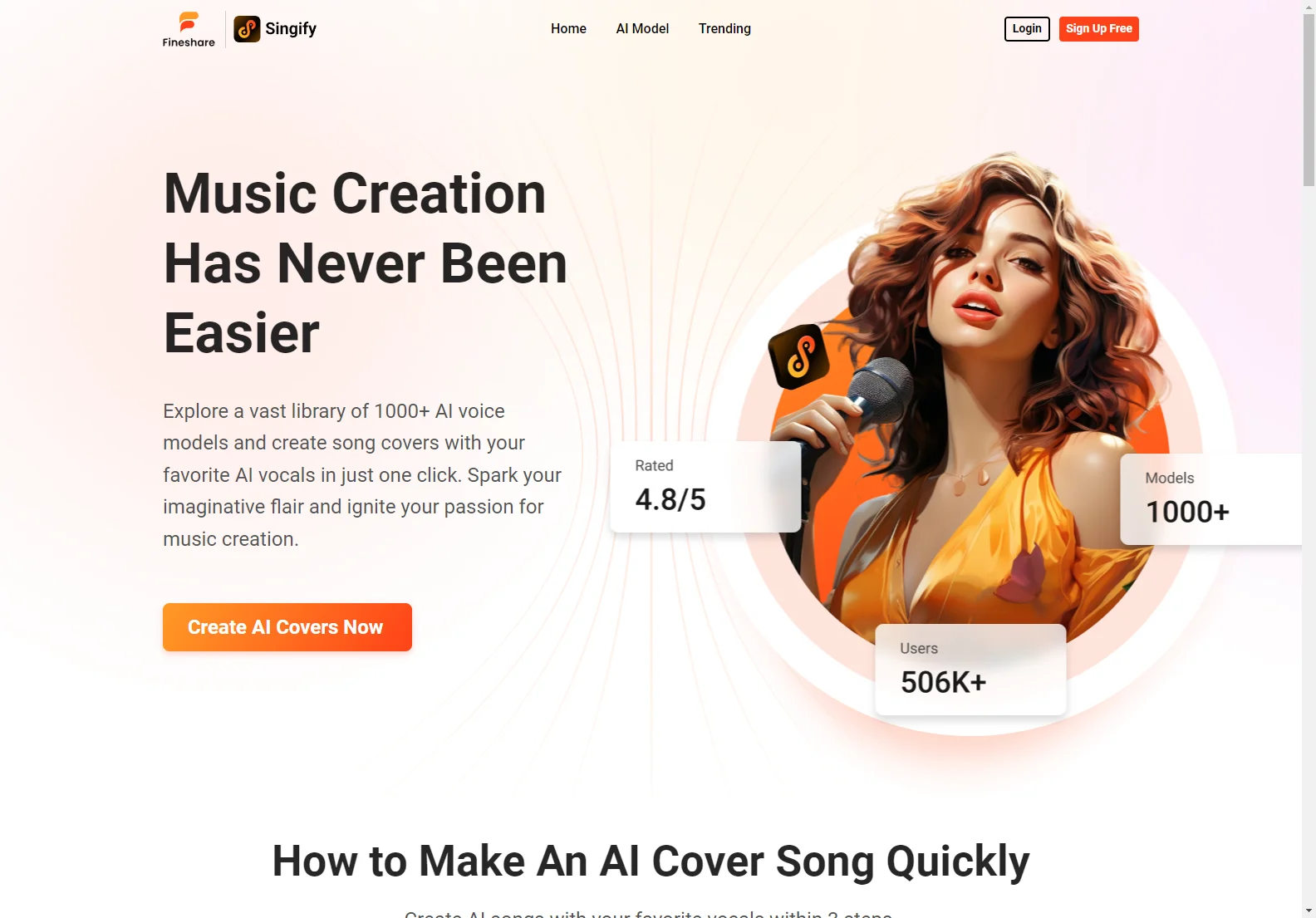 Fineshare Singify: Transform Your Music with AI Song Covers