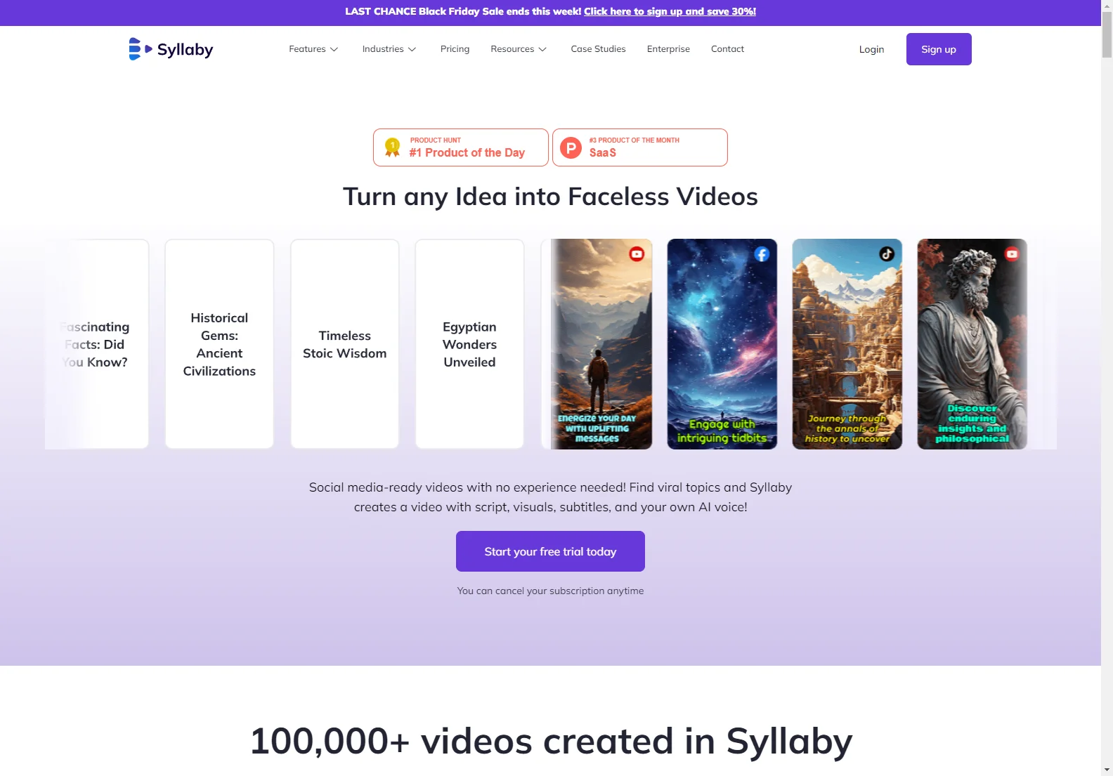 Syllaby.io: Transform Ideas into Engaging Faceless Videos