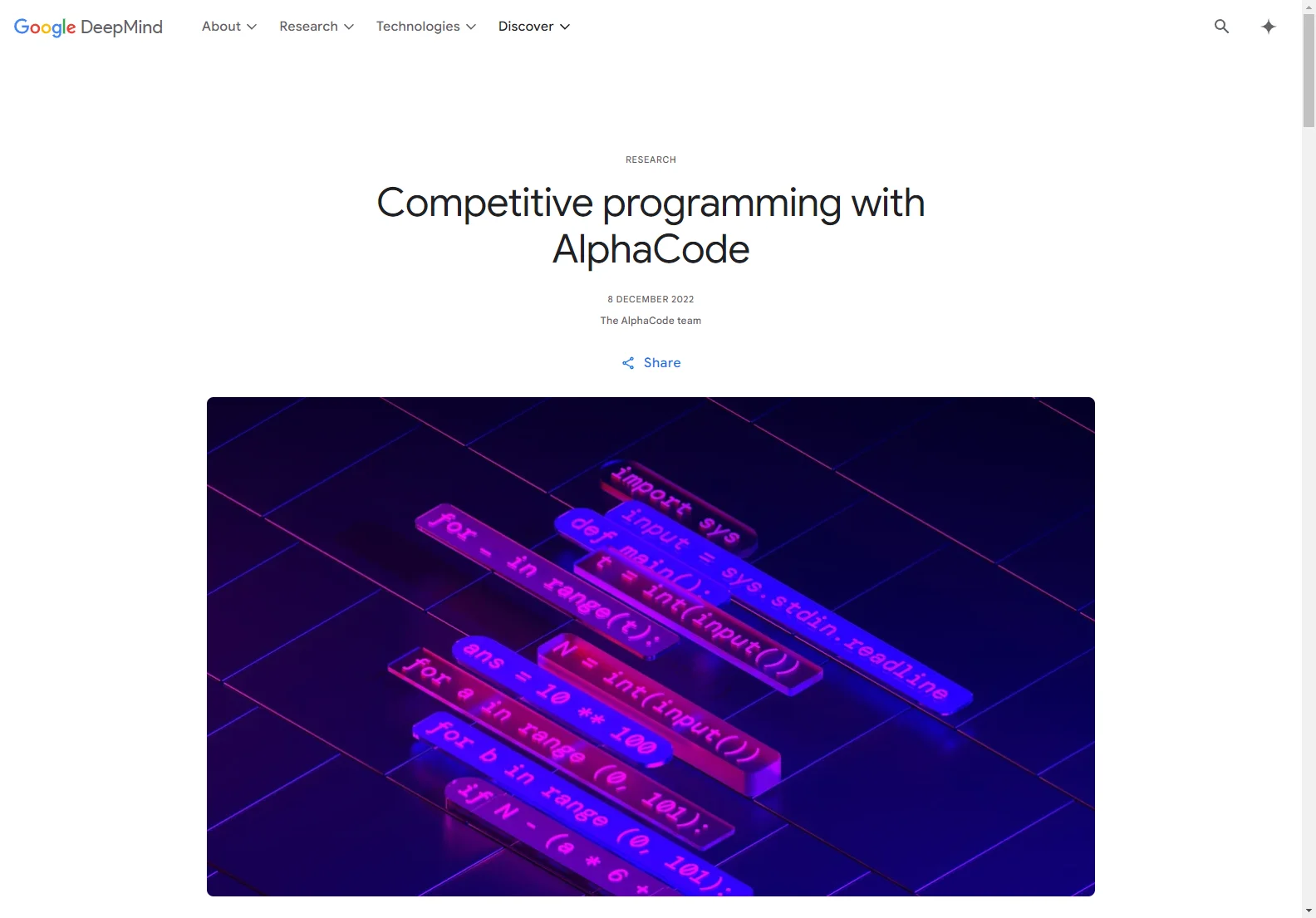 AlphaCode - Google DeepMind: Revolutionizing Competitive Programming