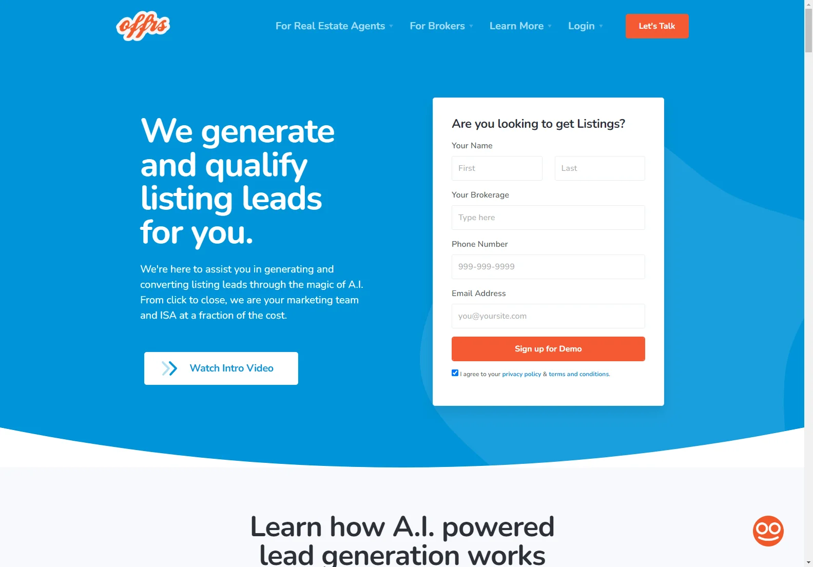 Best Real Estate Listing Leads with Offrs.com: Harnessing AI for Success