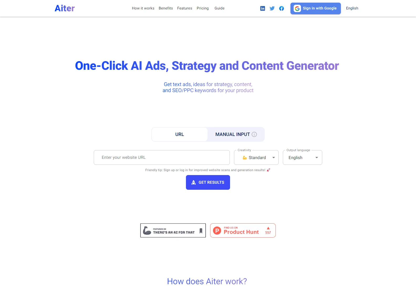 Aiter: One-Click AI for Ads, Content & Strategy