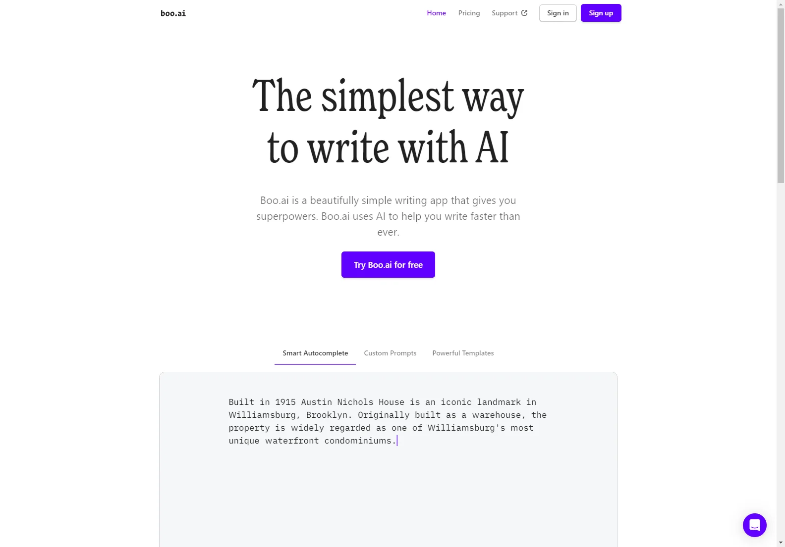 Boo.ai: The AI-Powered Writing Assistant for Faster, Better Writing