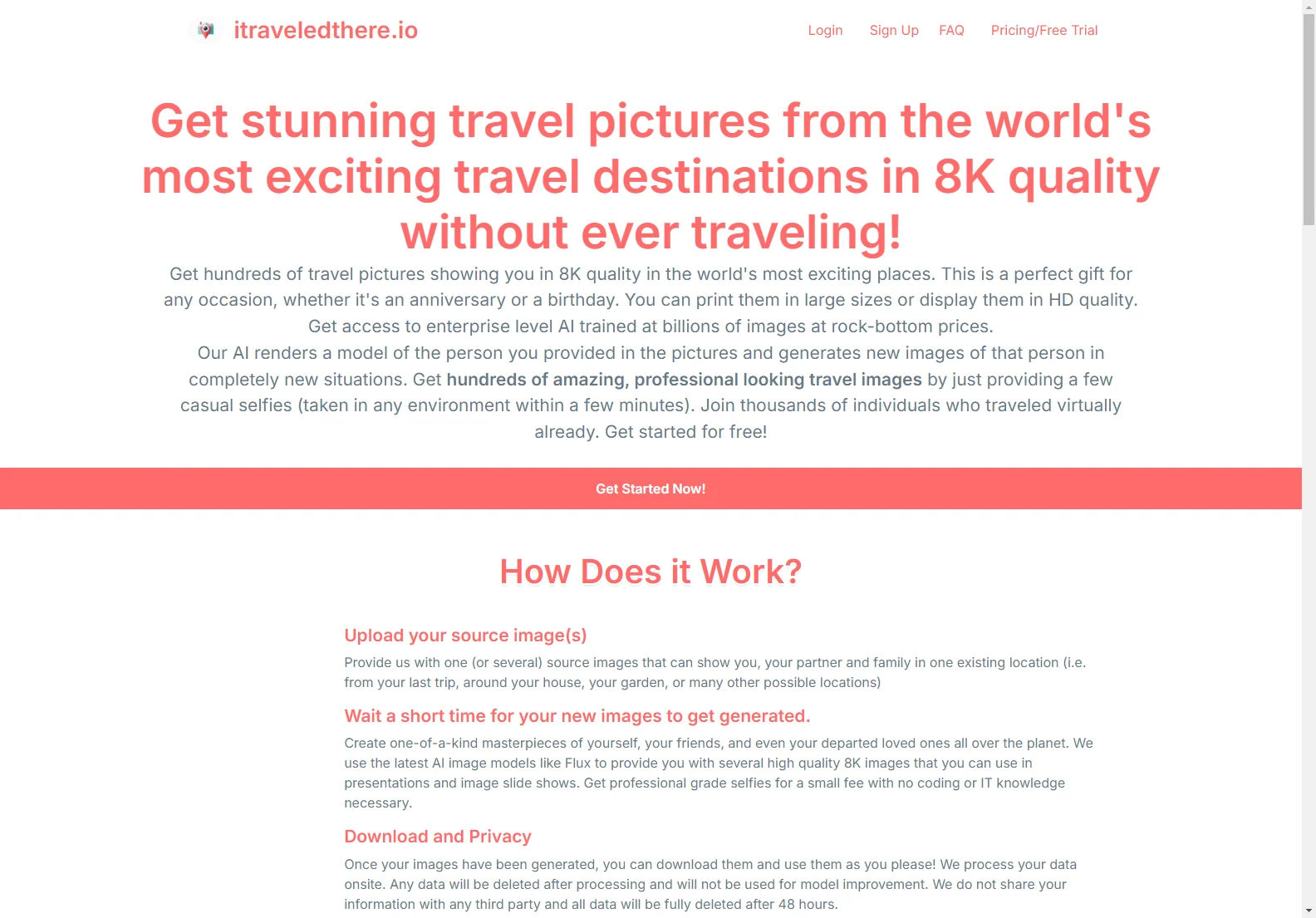 Get 8K Travel Pictures with itraveledthere.io - AI Innovation